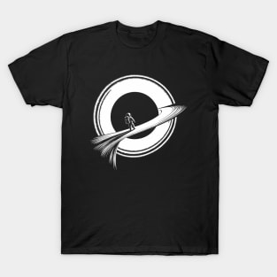 Astronaut entering black hole in space T-Shirt